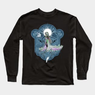 Cute ittle fairy with dove Long Sleeve T-Shirt